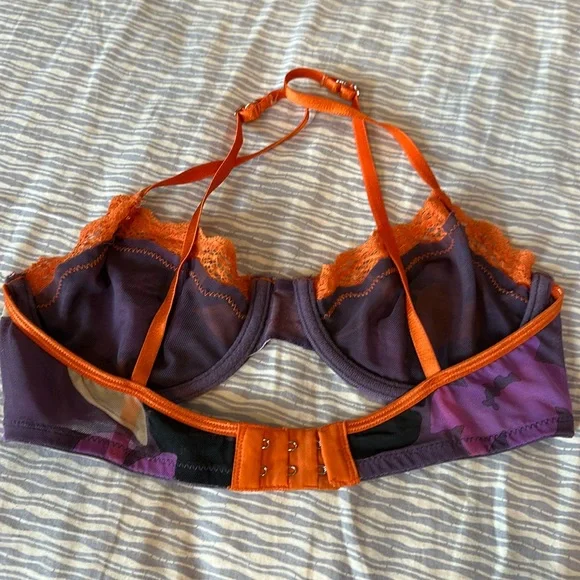 Elle Macpherson intimates lace sheer mesh floral underwire bra - Picture 4 of 7